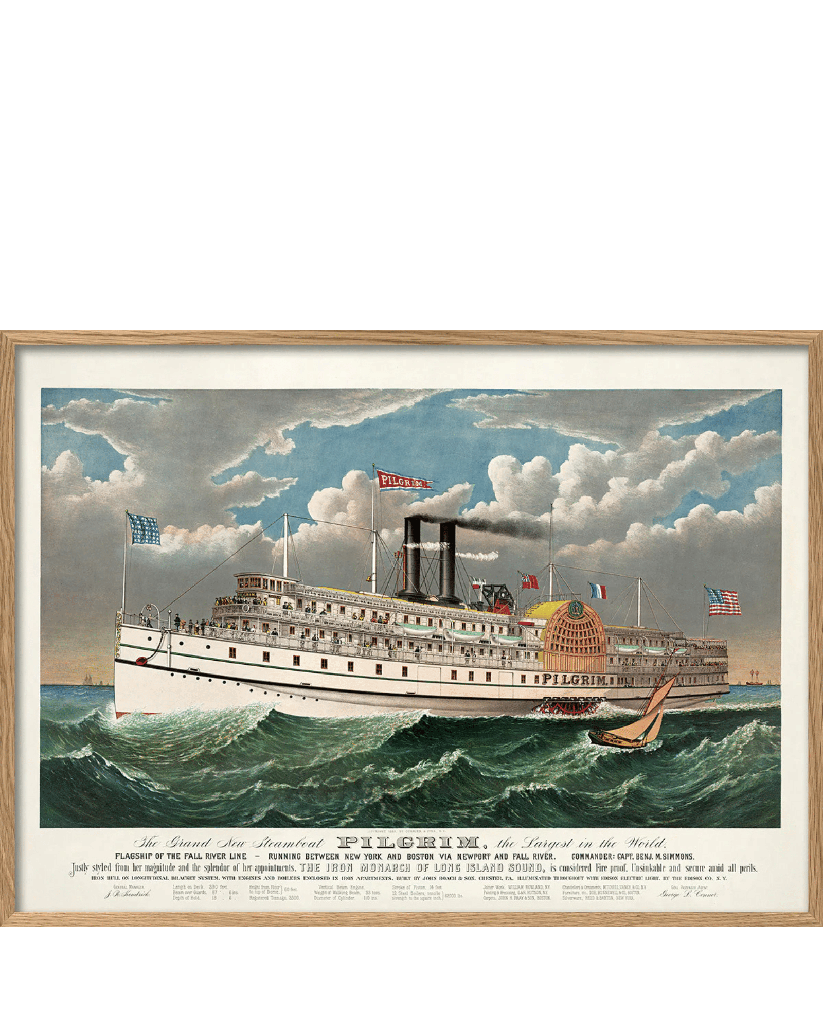 The Dybdahl Company Tavla Pilgrim Steamboat - Bild 3