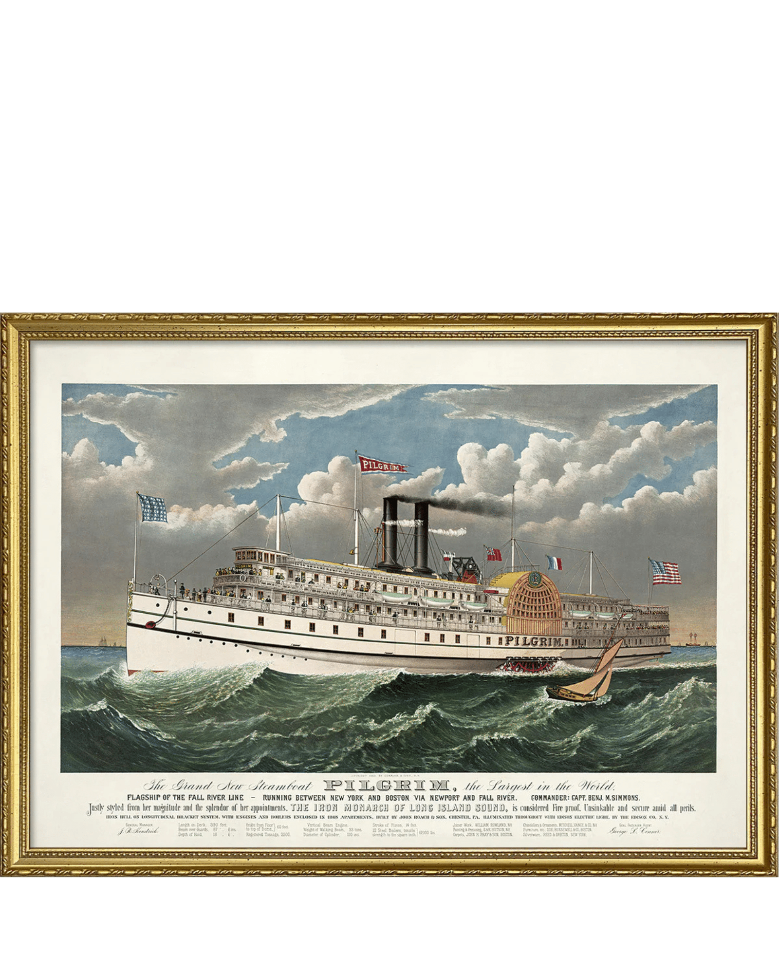 The Dybdahl Company Tavla Pilgrim Steamboat - Bild 4