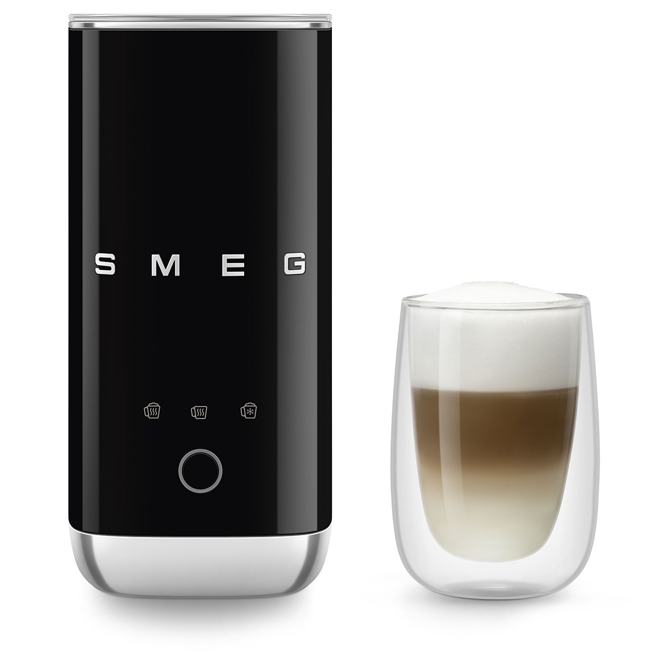 Smeg Mini-Mjölkskummare Svart, Högblank - Bild 3