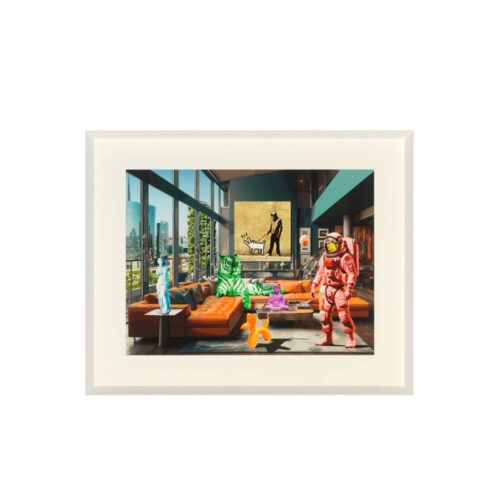 Tavla Surrealofts Milano med svart ram 85 x 105 cm