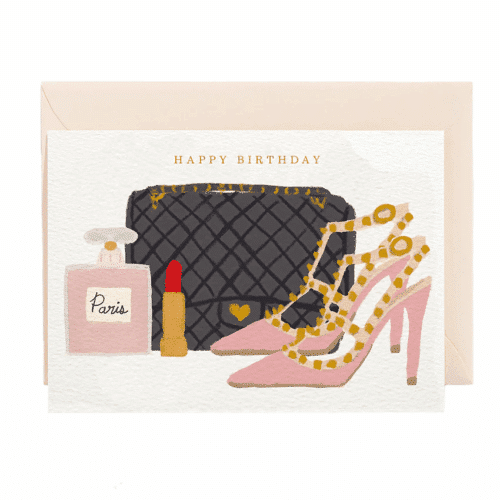 Parlebo Kort Happy Birthday Fashionista