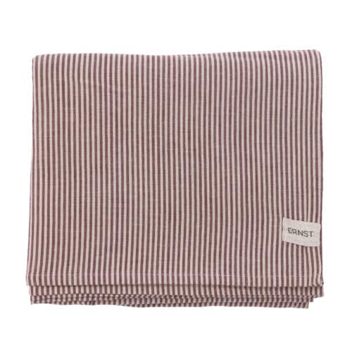 ERNST Duk 145x300 randig röd/beige