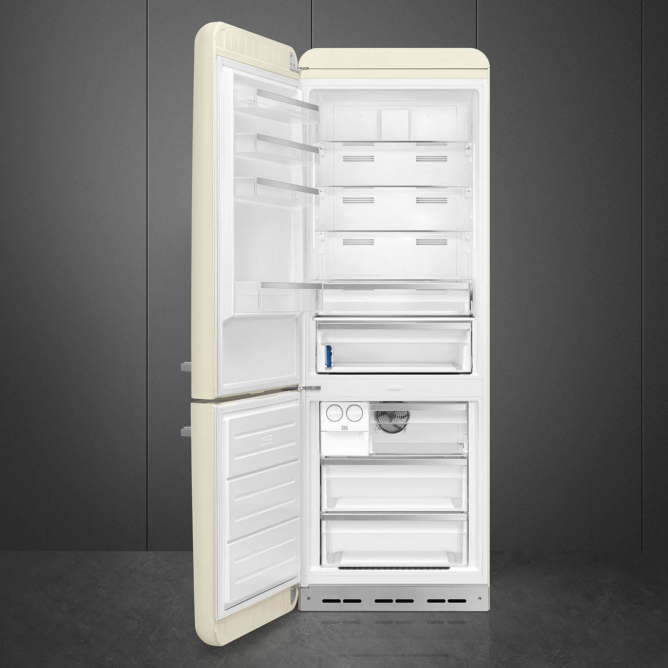 Smeg Kombinerad Kyl/Frys Creme – 50's Style - Bild 5