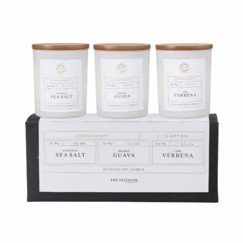 YASU Doftljus 3‑pack Aroma Therapy – Tropiska Doftljus i Glas