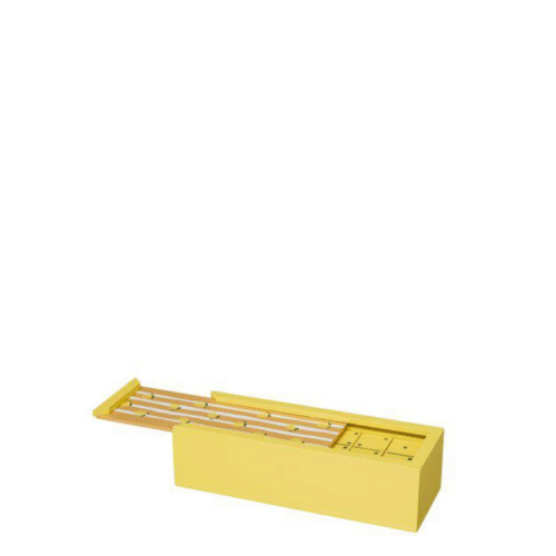 Domino Spel – MDF 19x7x5 cm Gul
