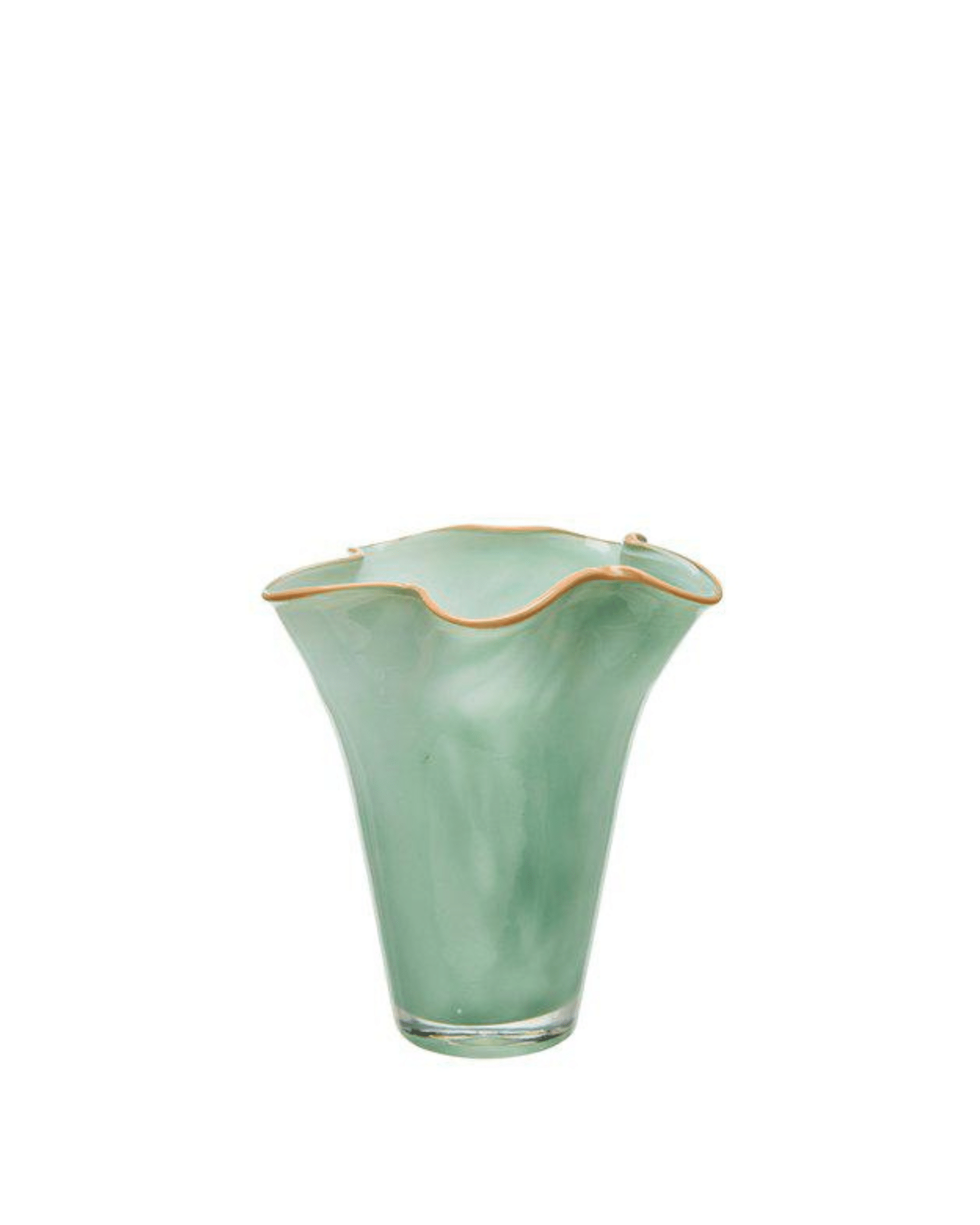 Ebba Vas – Glas 16x18 cm Grön/Beige, Ø14 cm
