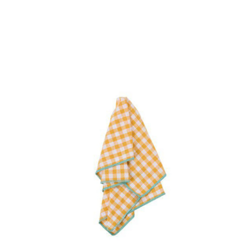 Servett Rutig – 100% Bomull 40x40 cm Gul/Grön