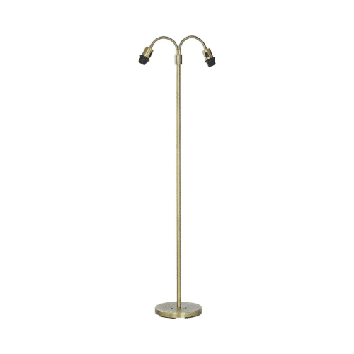 Amy Golvfot Flex2 Golvlampa – 2-arm Antikmässing 150cm