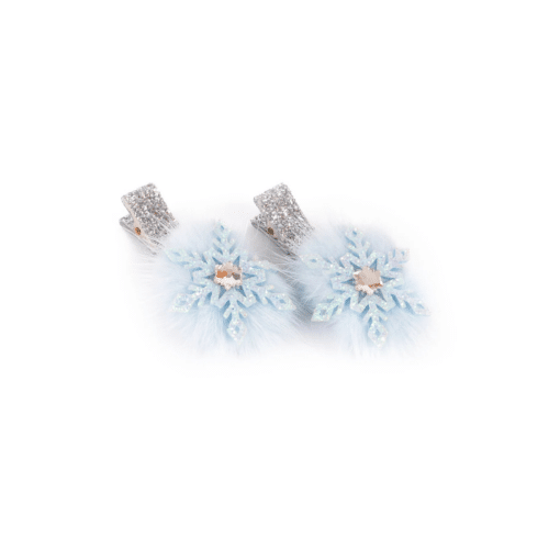 Frosty Sisters Hairclips 2-pack – Glittriga snöflinga hårspännen för barn
