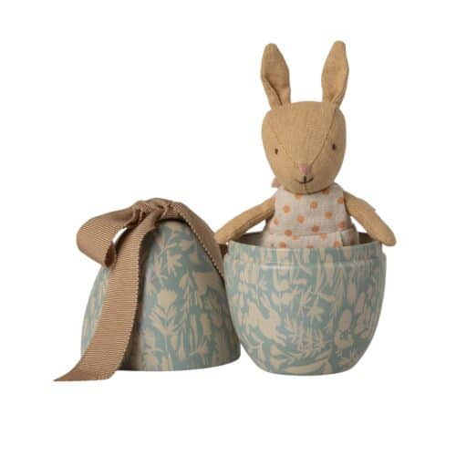 Maileg Påskägg med kanin Liten Dusty Blue