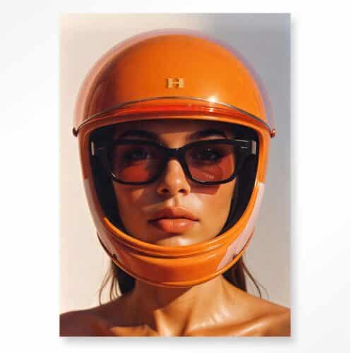 Tavla Hermes Helmet Glas 60x90 cm