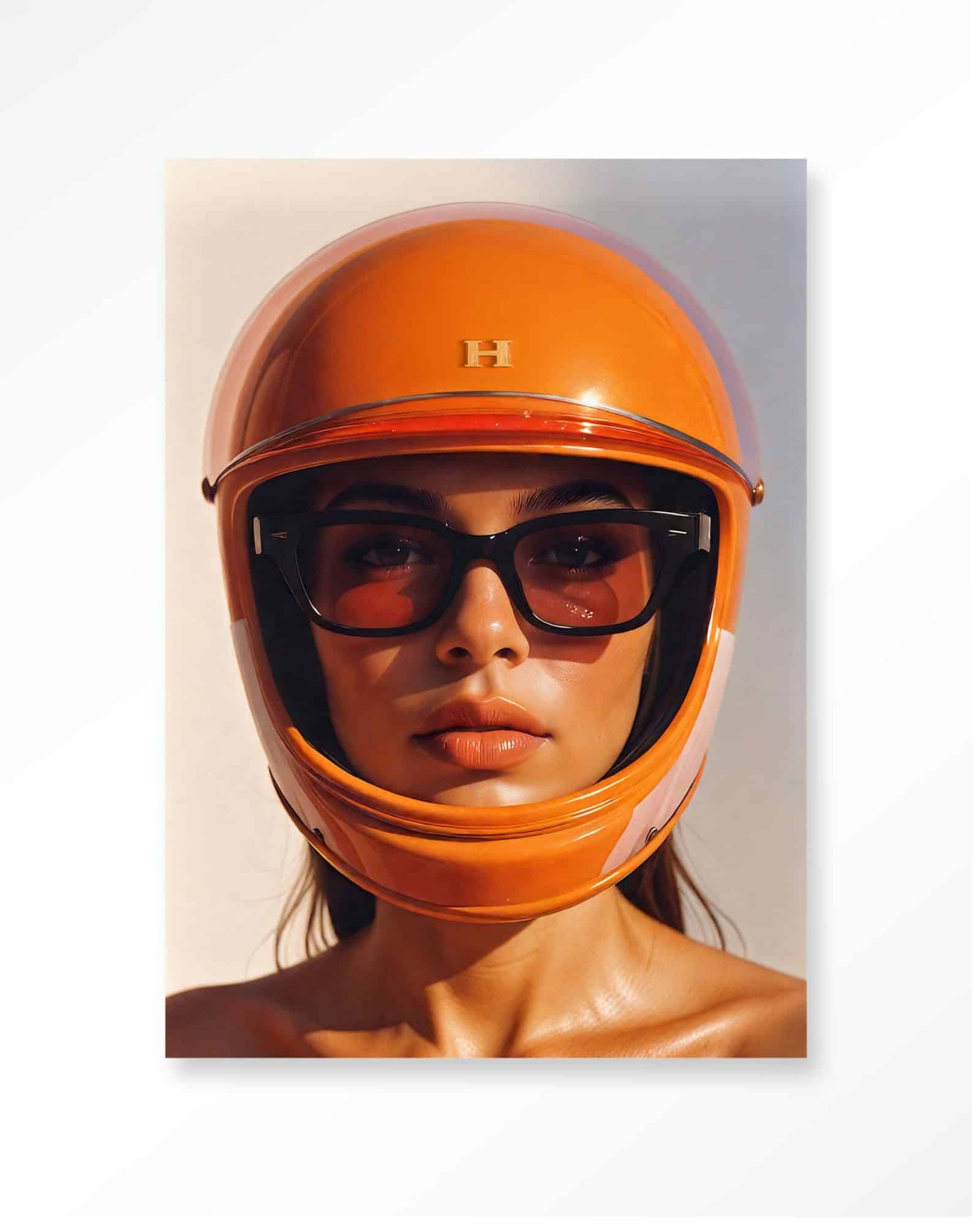 Tavla Hermes Helmet Glas 60x90 cm