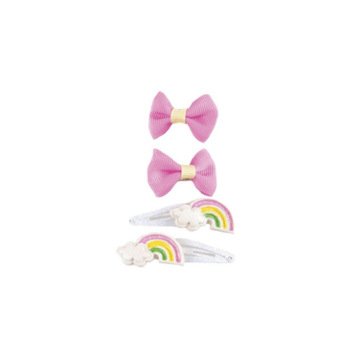 Snap Happy Rainbow & Loop Clip Set 4-pack – Hårspännen för barn