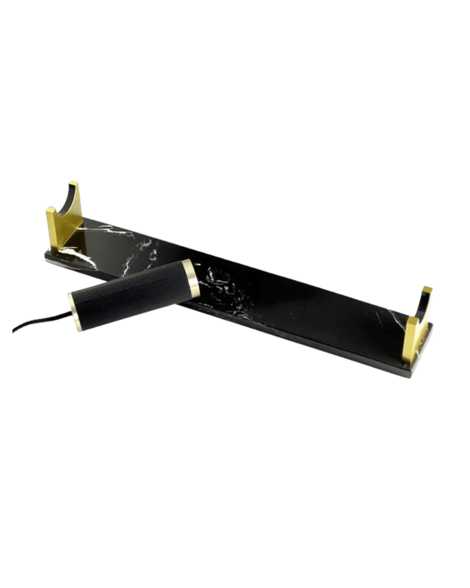 Lampbas svart marmor - Support tube