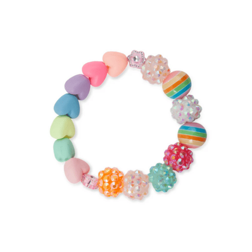 Färgglatt Sunshine Sparkle armband för barn med pärlor, hjärtan, blommor och regnbågsdetaljer