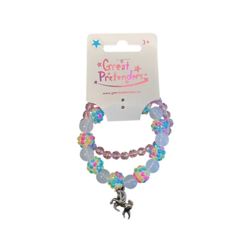 Barnarmband med glittrande ponnydetaljer i färgglad design, Glitter Pony Armband 2-pack
