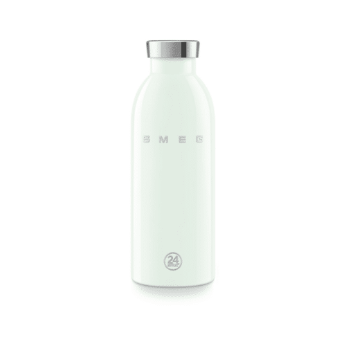 Pastellgrön Clima termosflaska 500 ml med högblank finish och dubbelväggad konstruktion från Smeg x 24Bottles