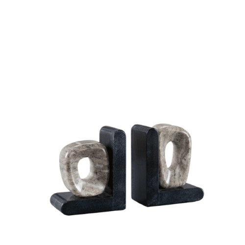 Artwood Hera Bokstöd i Marmor – 2-pack, Beige
