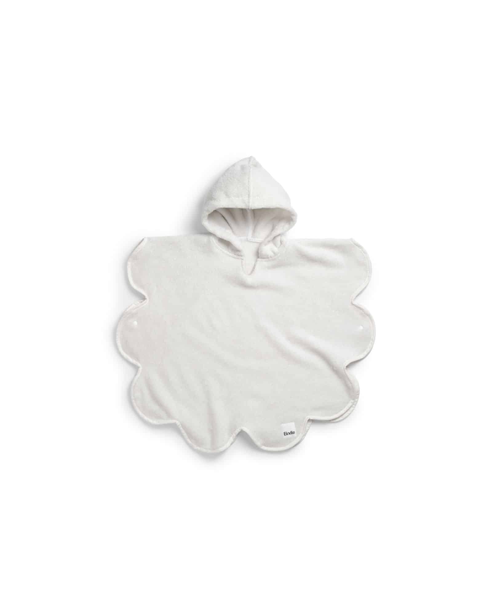 Elodie Badponcho Vanilla White – mjuk barnponcho i bomull 1–3 år