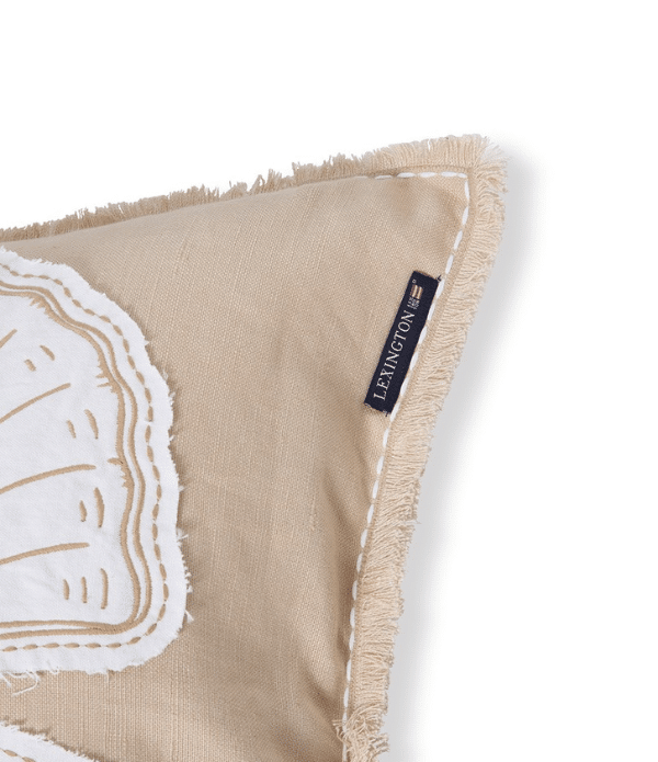 Lexington Summer Kuddfodral 50x50 cm Linne/Bomull Broderad Patch - Bild 2