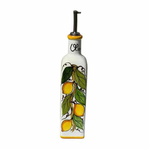Olivoljeflaska keramik Limone