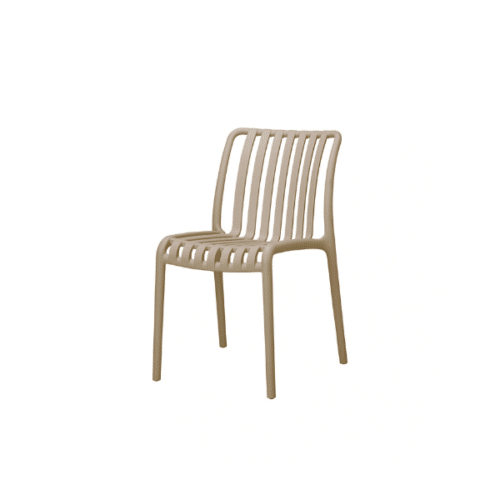 Ravello stol i återvunnen plast – Beige