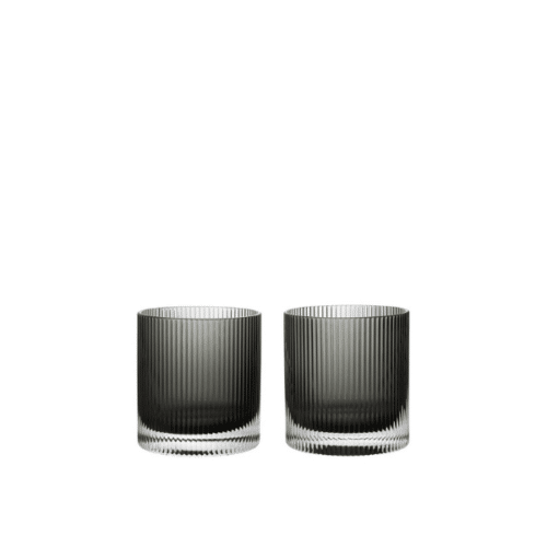 Ripple Tumbler Glas Smoked Grey 2-pack